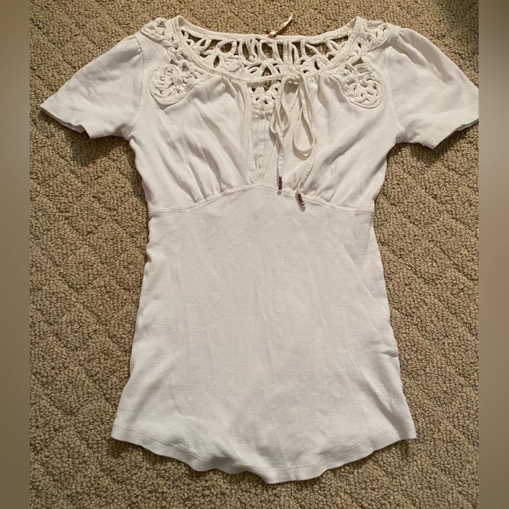 Free People fitted short sleeve top